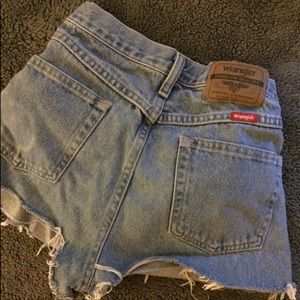 High Waisted Wrangler Jean Shorts